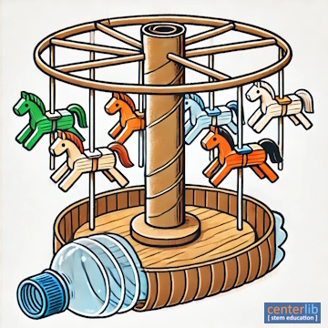 การสร้างม้าหมุนจากวัสดุเหลือใช้