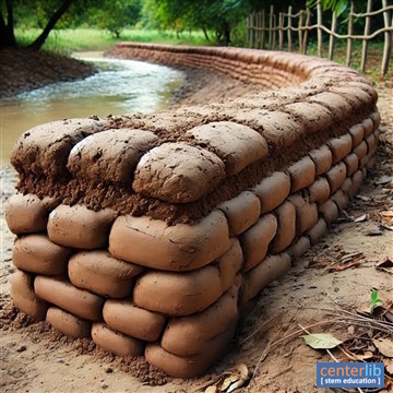 การสร้างกำแพงกันน้ำจากดินเหนียว