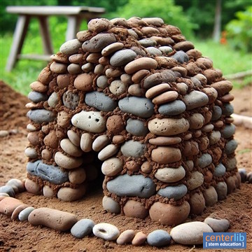 การสร้างกำแพงเล็ก ๆ จากหินและดิน