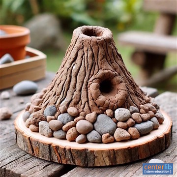 การสร้างปล่องภูเขาไฟจากดินและก้อนหิน