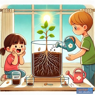 การทดลอง การปลูกพืชในกระถางใส