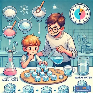 การทดลอง การเปลี่ยนสถานะของน้ำแข็ง