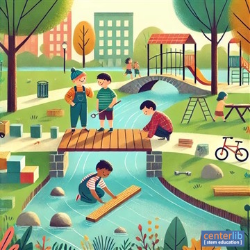 สถานการณ์จำลอง: การสร้างสะพานข้ามแม่น้ำ